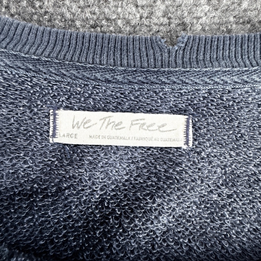 We The Free Free People Oversized 13 Graphic Sweatshirt Charcoal Grey Large - Picture 4 of 7